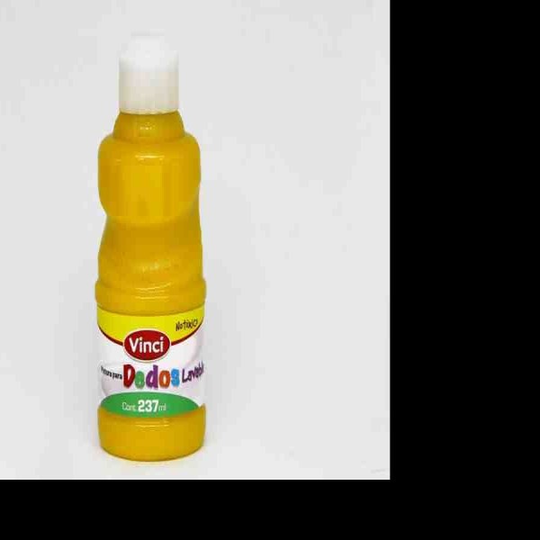 PINTURA DEDOS LAVABLE VINCI 237ML.AMARILLO E.6